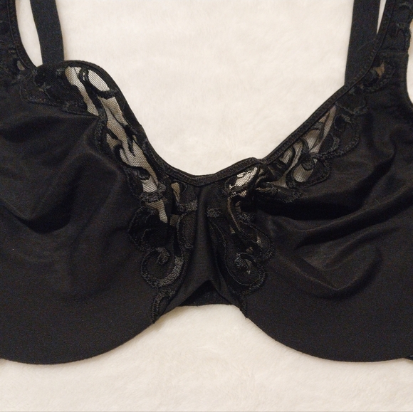 Lilyette Black Lace Bra 36C - Picture 2 of 5